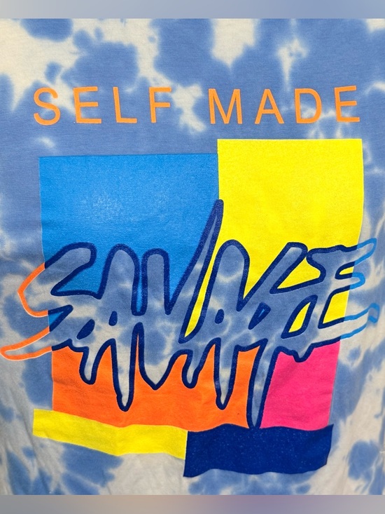 NWT - 3Forty Self Made Savage Tie-Dye Graphic Tee Women’s S/M (Jr XL) - Picture 5 of 6